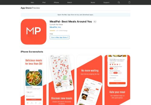 
                            6. MealPal- Best Meals Around You on the App Store - iTunes - Apple