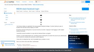 
                            2. MEAN stack facebook login - Stack Overflow