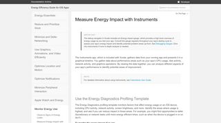 
                            8. Measure Energy Impact with Instruments - Apple Developer