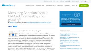 
                            5. Measuring Adoption: Is your CRM solution healthy ... - Salesforce.org