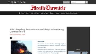 
                            9. Meath Chronicle - Allied Recycling: 'business as usual' despite ...