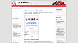 
                            4. Mebbis Öğrenci ve Veli Giriş Sayfası | E-Okul Mebbis