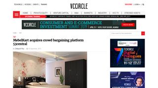 
                            10. MebelKart acquires crowd bargaining platform 53central | VCCircle