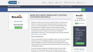 
                            8. Mebelkart Coupons and Offers for February 2019 | 7Coupons.IN