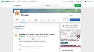 
                            12. Mebelkart is the largent growing online furniture in india - Glassdoor