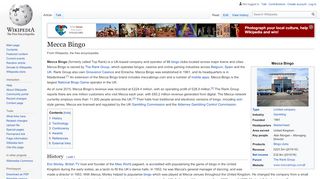 
                            8. Mecca Bingo - Wikipedia