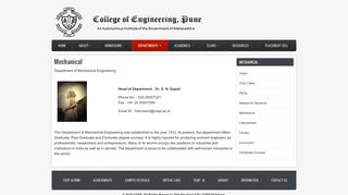 
                            6. Mechanical | College of Engineering, Pune - CoEP