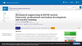
                            5. Mechanical engineering at RWTH Aachen University: professional ...