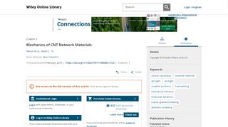 
                            11. Mechanics of CNT Network Materials - Kirca - - Wiley Online Books ...