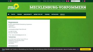 
                            10. Mecklenburg-Vorpommern: Impressum - Grüne MV
