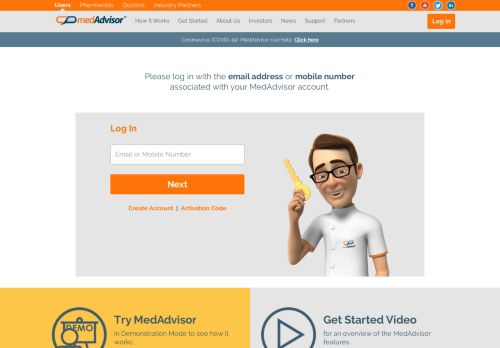 
                            12. MedAdvisor - Login