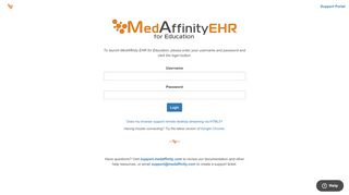 
                            6. MedAffinity EHR for Education - Login