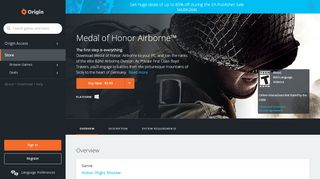 
                            1. Medal of Honor Airborne™ for PC | Origin