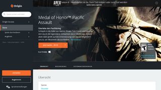 
                            3. Medal of Honor™ Pacific Assault für PC | Origin