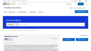 
                            9. Medallia Survey? - The eBay Community