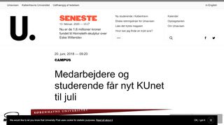 
                            2. Medarbejdere og studerende på KU får nyt intranet, KUnet, til juli