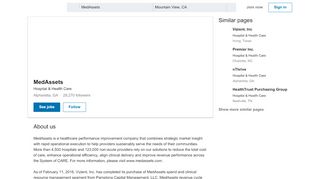 
                            7. MedAssets | LinkedIn