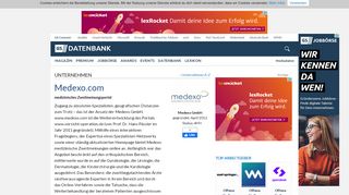 
                            3. Medexo.com - Unternehmensprofil | Gründerszene