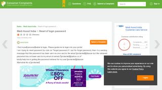 
                            7. Medi Assist India — Reset of login password