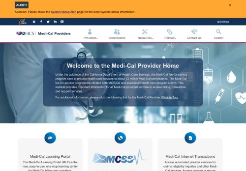 
                            8. Medi-Cal: Provider Home Page