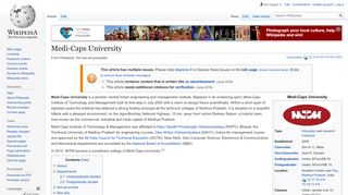 
                            13. Medi-Caps University - Wikipedia