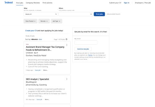 
                            5. Media 24 Jobs - February 2019 | Indeed.co.za