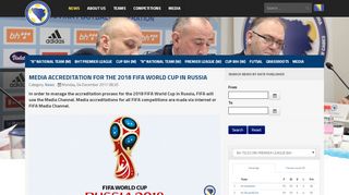 
                            8. Media accreditation for the 2018 FIFA World Cup in Russia - nfsbih