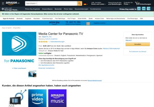 
                            13. Media Center for Panasonic TV: Amazon.de: Apps für Android