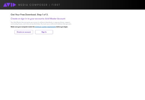 
                            1. Media Composer | First - Avid Master Account