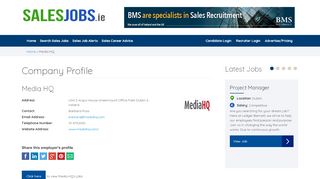 
                            5. Media HQ - Sales Jobs Ireland ::: Irish Sales Job Board - Sales ...