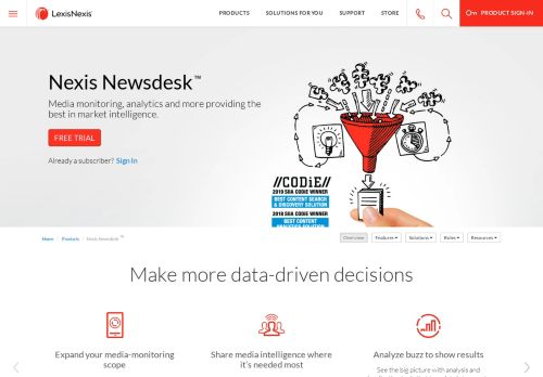 
                            5. Media Monitoring & Analytics | LexisNexis Newsdesk