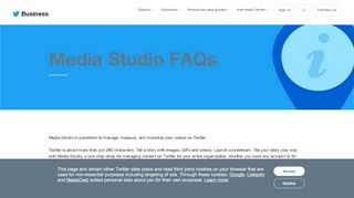 
                            12. Media Studio FAQs - Twitter for Business