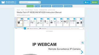 
                            3. MEDIA-TECH IP WEBCAM MT4009 INSTRUCTION MANUAL Pdf ...