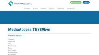 
                            8. MediaAccess TG789bvn – Open Connectivity Foundation (OCF)