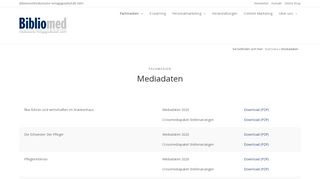 
                            3. Mediadaten – Bibliomed Medizinische Verlagsgesellschaft mbH