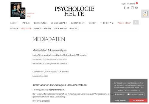 
                            13. Mediadaten - Psychologie Heute
