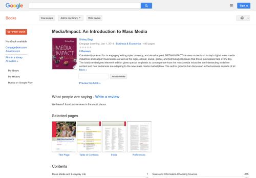 
                            6. Media/Impact: An Introduction to Mass Media