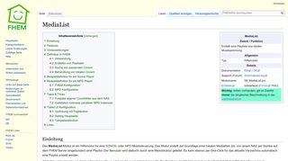 
                            9. MediaList – FHEMWiki