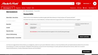 
                            1. MediaMarkt - Passwort vergessen?