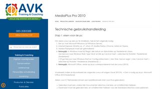 
                            4. MediaPlus Pro 2010 | Losse pagina's - AVK Training