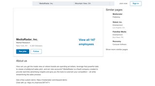 
                            6. MediaRadar, Inc. | LinkedIn