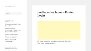 
                            2. mediarouter.home - Router Login - - Luke Rehmann