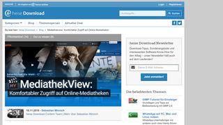 
                            4. Mediathekview: Komfortabler Zugriff auf Online-Mediatheken | heise ...