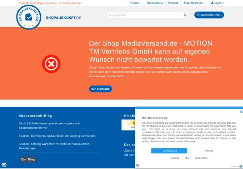 
                            13. MediaVersand.de - MOTION TM Vertriebs GmbH: Erfahrungen ...