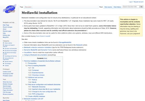 
                            9. Mediawiki installation - EduTech Wiki