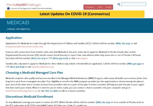 
                            6. MEDICAID | FloridaHealthFinder.gov