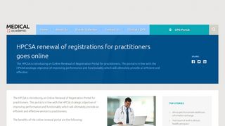
                            13. Medical Academic HPCSA renewal of registrations for practitioners ...