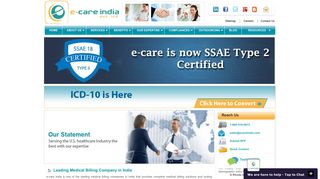 
                            11. Medical Billing Company India | Medical Coding Company | e-care India