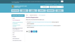 
                            6. Medical Council - General Registration