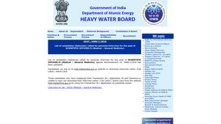 
                            8. Medical – General - :: Heavy Water Board - A unit under Department of ...